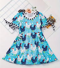 Load image into Gallery viewer, Checkered Chicken Dress
