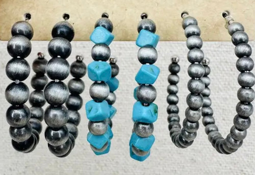 Navajo Pearl Hoop Earrings
