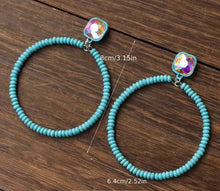 Load image into Gallery viewer, Beaded Circle dangle earrings