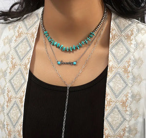 Western layered necklaces