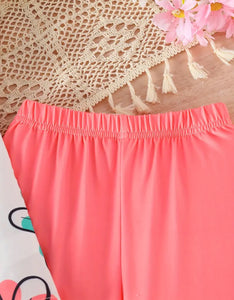 Ruffled Sleeve Flower Outfit