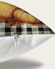 Load image into Gallery viewer, Checkered Sunflower Pumpkin Pillow Case