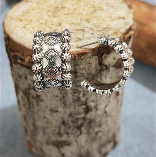 Concho Style Hoops