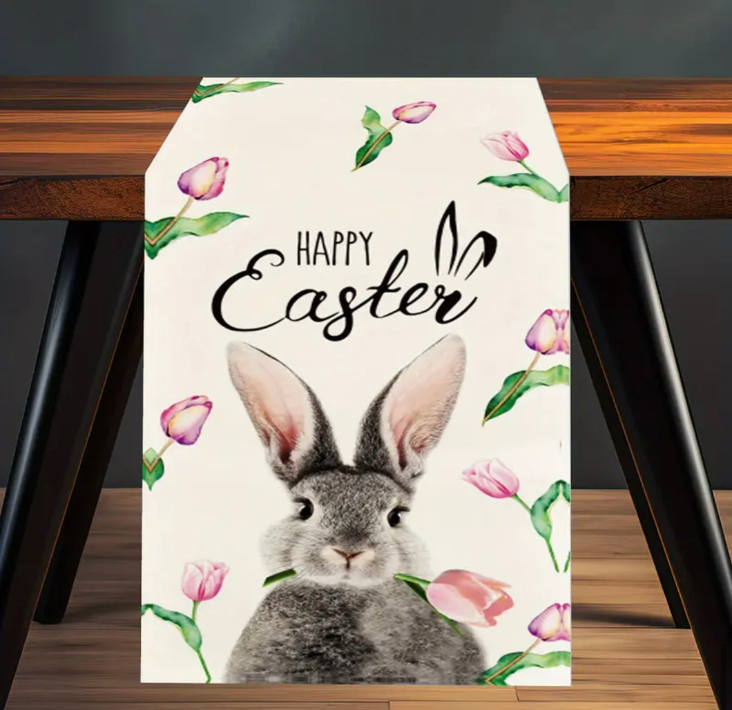 Happy Easter Rose Table Runner