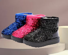 Load image into Gallery viewer, Sequin Fleece boots