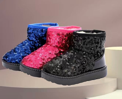 Sequin Fleece boots