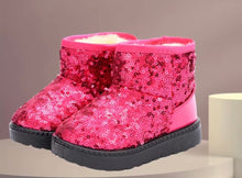 Load image into Gallery viewer, Sequin Fleece boots