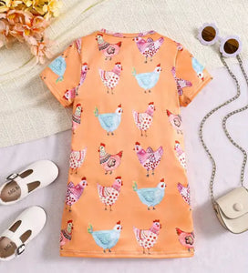 Peach Chicken Dress