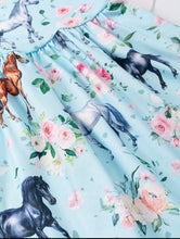Load image into Gallery viewer, Blue Horse dress