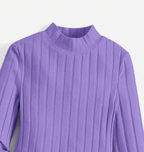 Load image into Gallery viewer, Purple Mock neck Bodysuits