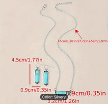 Load image into Gallery viewer, Rounded Bar necklace and earring set