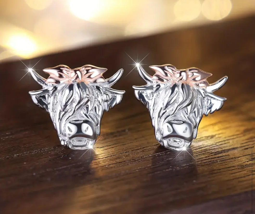 Sterling Silver Cow Posts