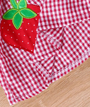 Load image into Gallery viewer, Strawberry Plaid Sundress