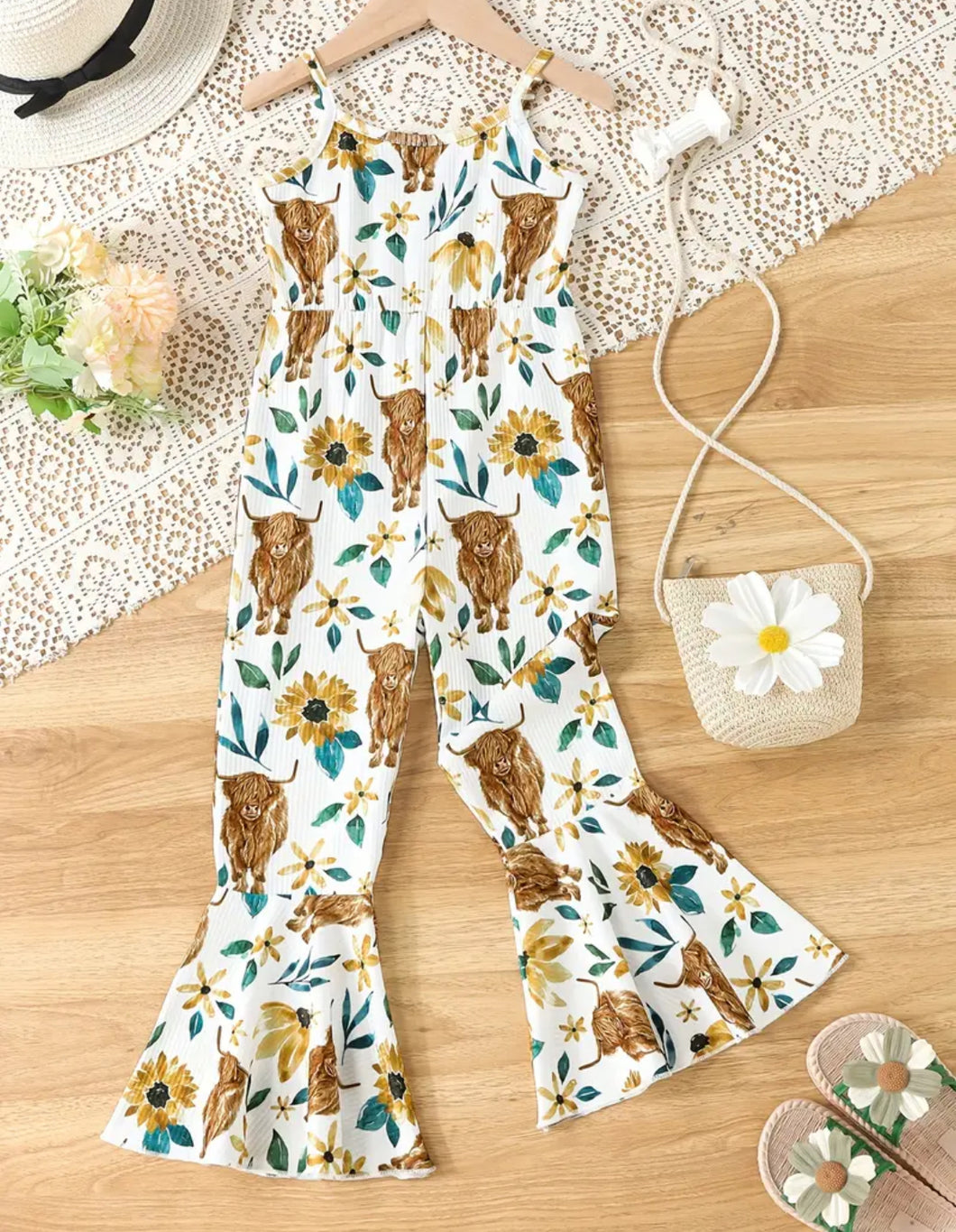 Sunflower Cow Jumpsuit