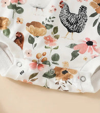 Load image into Gallery viewer, Flowers and Hens Onesie