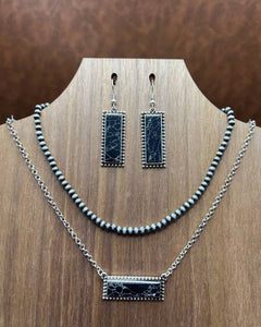 Bar Necklace/Earring Set