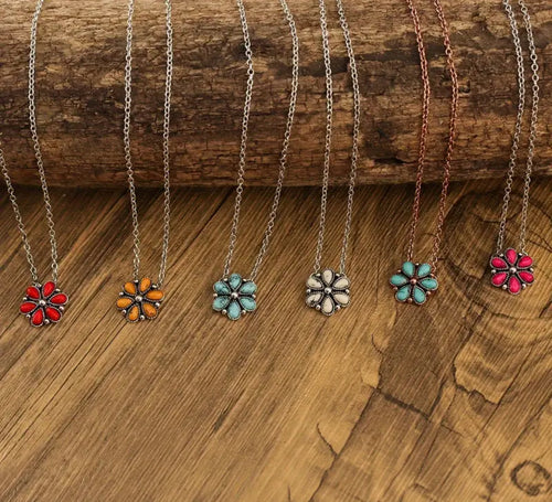 Small Flower Cluster Necklace