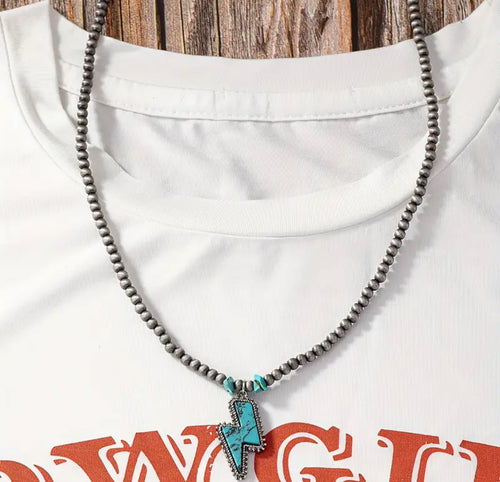Lightening bolt Navajo pearl necklace