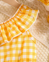 Load image into Gallery viewer, Checkered Ruffled Romper