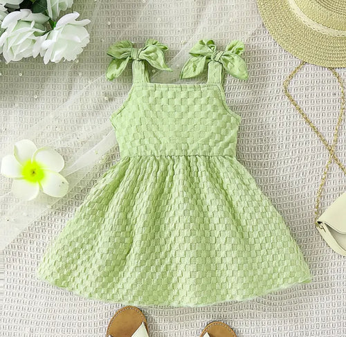 Bow Cami Waffle Dress