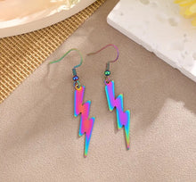 Load image into Gallery viewer, Gradient Lightening bolt earrings
