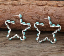 Load image into Gallery viewer, Star Hoops