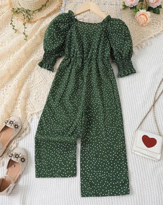 Puff Sleeve Pant Romper