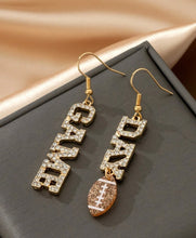 Load image into Gallery viewer, Football Dangle Game Day earrings