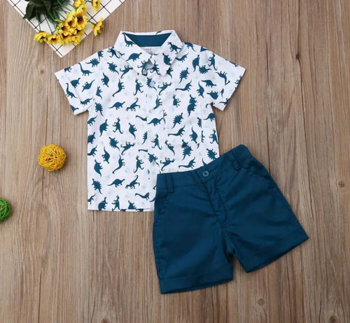 Boys Dinosaur Short Outfits