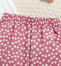 Load image into Gallery viewer, Ribbed/Floral Short Outfit