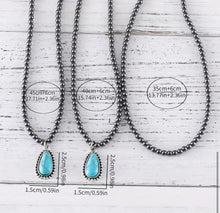 Load image into Gallery viewer, 3 Pc Teardrop Navajo Pearl Necklace Set