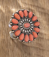 Load image into Gallery viewer, Stone Flower ring/slide/tee clip