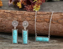 Load image into Gallery viewer, Bar necklace and earring set