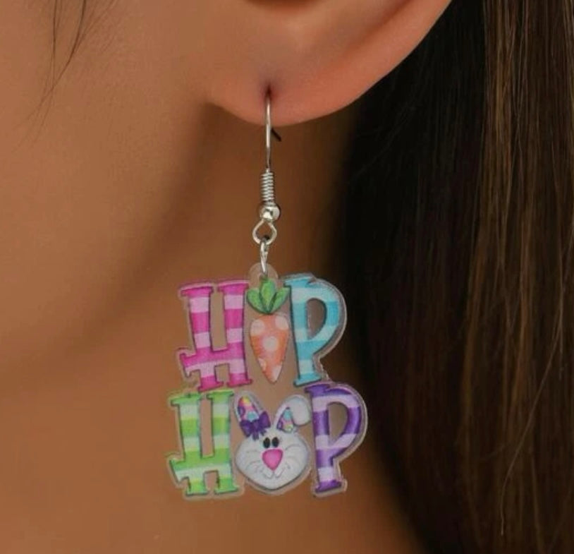 Plastic Easter Earrings