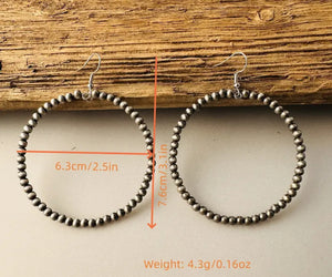 Navajo Pearl Dangle Hoops