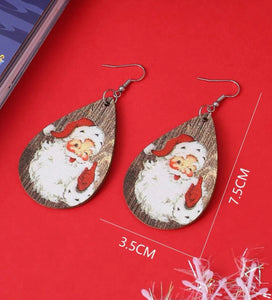 Vintage Santa Claus teardrop earrings