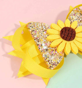 Shiny Sunflower Bow