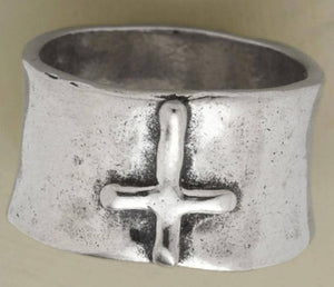 Vintage cross band ring