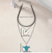 Load image into Gallery viewer, Western Cow layered necklaces