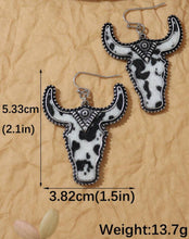 Load image into Gallery viewer, Western Cow head Earrings