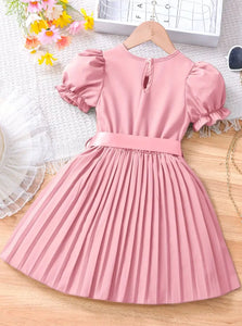Pink Pleated Dress