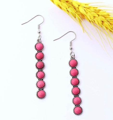 Stone dangle earrings