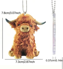 Load image into Gallery viewer, Highland Cow Car Charm