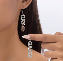 Load image into Gallery viewer, Football Dangle Game Day earrings