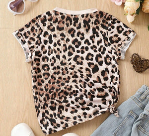 Leopard Heart Be Kind tee