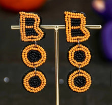 Load image into Gallery viewer, Beaded Boo Earrings