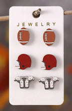 Load image into Gallery viewer, Football Trio Earrings