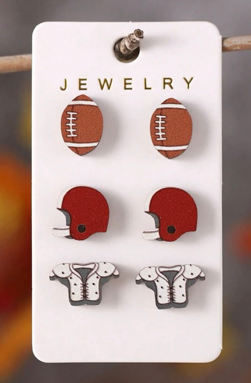 Football Trio Earrings