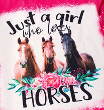 Load image into Gallery viewer, Just a Girl Horses Shirt