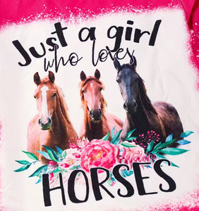 Just a Girl Horses Shirt